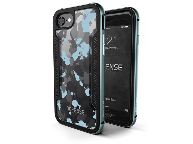 Чехол X-doria Defense Shield для Apple iPhone 7 (Blue Camo, маталлический)