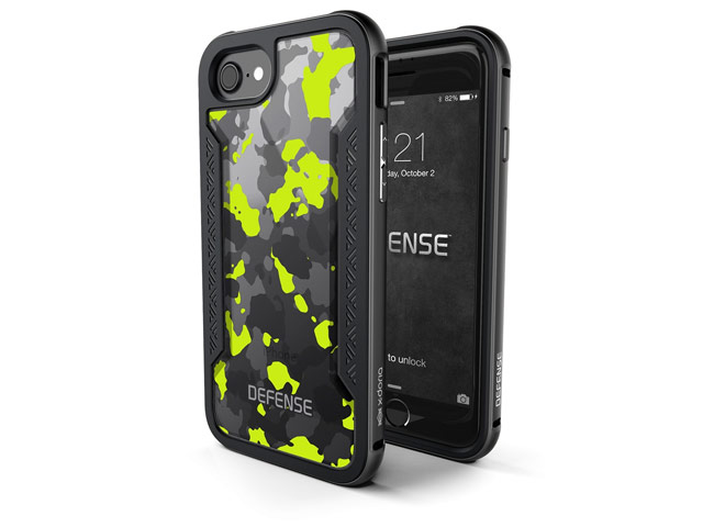 Чехол X-doria Defense Shield для Apple iPhone 7 (Yellow Camo, маталлический)