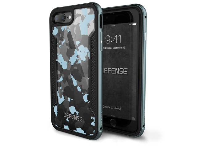 Чехол X-doria Defense Shield для Apple iPhone 7 plus (Blue Camo, маталлический)