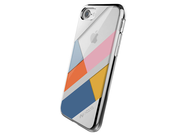 Чехол X-doria Revel Lux Case для Apple iPhone 7 (Silver Blocks, пластиковый)