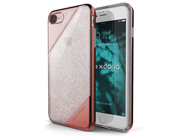Чехол X-doria Revel Lux Case для Apple iPhone 7 (Pink Glitter, пластиковый)