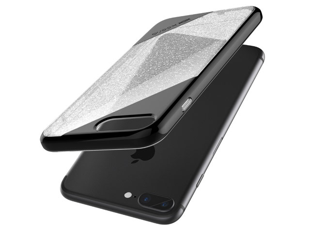 Чехол X-doria Revel Lux Case для Apple iPhone 7 plus (Black Glitter, пластиковый)