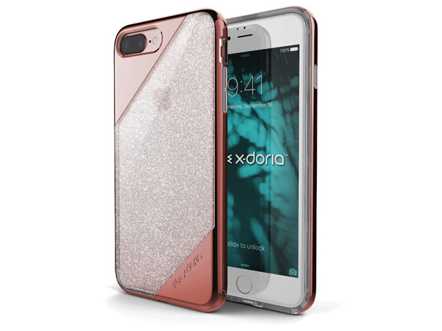 Чехол X-doria Revel Lux Case для Apple iPhone 7 plus (Pink Glitter, пластиковый)