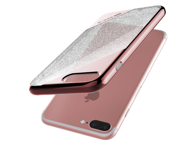 Чехол X-doria Revel Lux Case для Apple iPhone 7 plus (Pink Glitter, пластиковый)