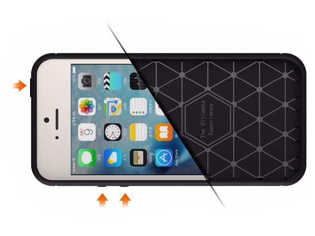 Чехол Yotrix Rugged Armor для Apple iPhone SE (черный, гелевый)