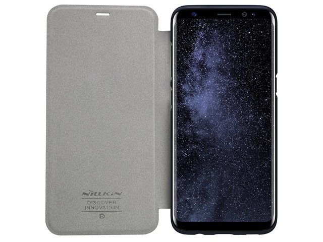 Чехол Nillkin Sparkle Leather Case для Samsung Galaxy S8 plus (темно-серый, винилискожа)