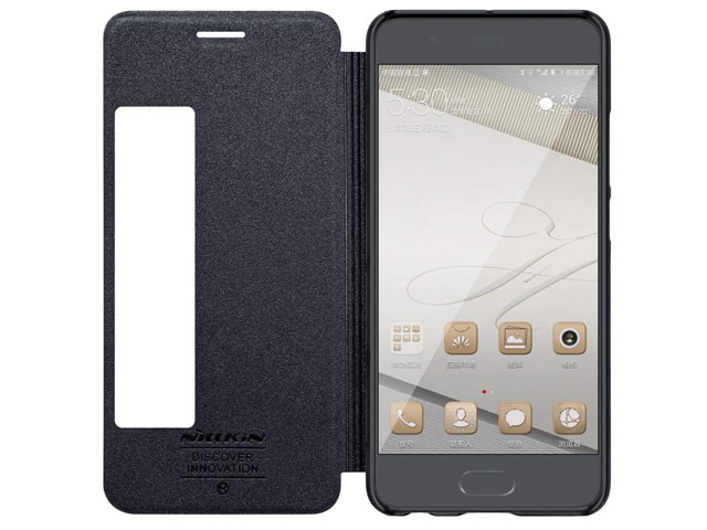 Чехол Nillkin Sparkle Leather Case для Huawei P10 plus (темно-серый, винилискожа)