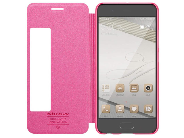 Чехол Nillkin Sparkle Leather Case для Huawei P10 plus (розовый, винилискожа)