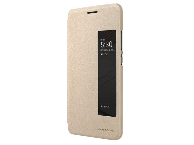 Чехол Nillkin Sparkle Leather Case для Huawei P10 plus (золотистый, винилискожа)