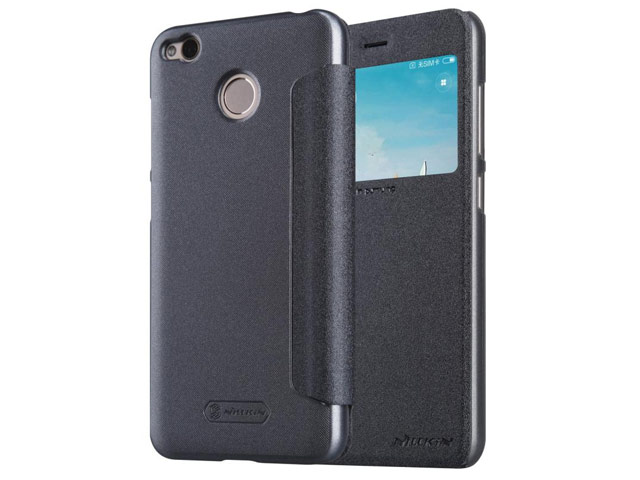 Чехол Nillkin Sparkle Leather Case для Xiaomi Redmi 4X (темно-серый, винилискожа)