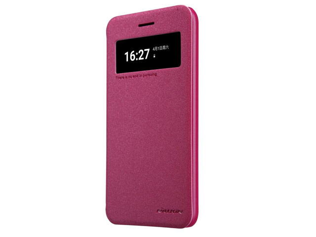 Чехол Nillkin Sparkle Leather Case для LG K10 2017 (розовый, винилискожа)