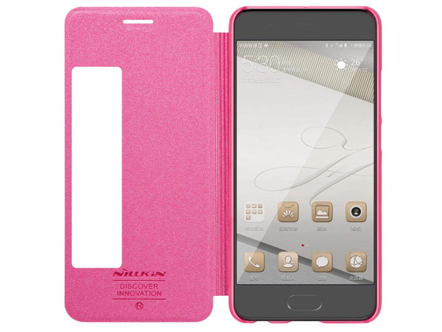 Чехол Nillkin Sparkle Leather Case для Huawei P10 (розовый, винилискожа)