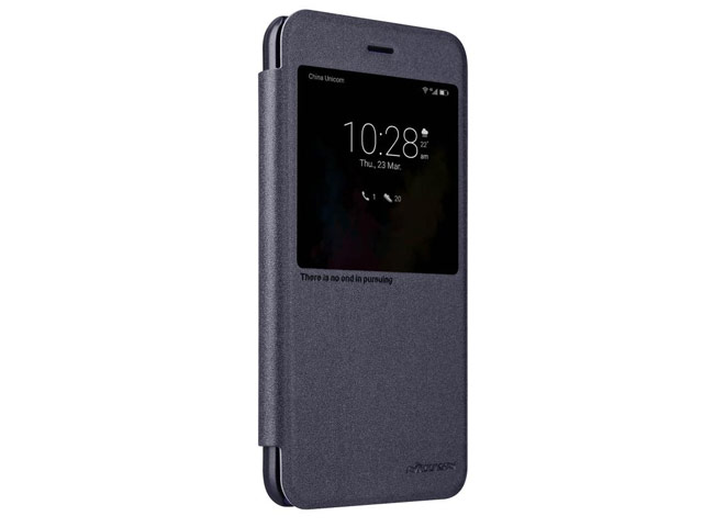 Чехол Nillkin Sparkle Leather Case для Huawei Honor V9 (темно-серый, винилискожа)