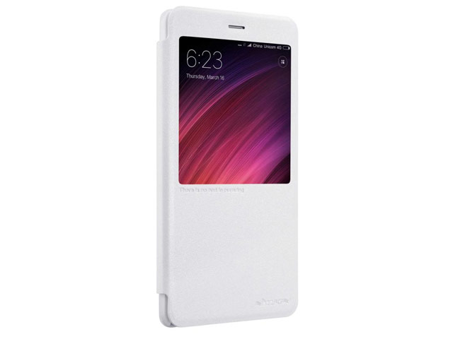 Чехол Nillkin Sparkle Leather Case для Xiaomi Redmi Note 4X (белый, винилискожа)