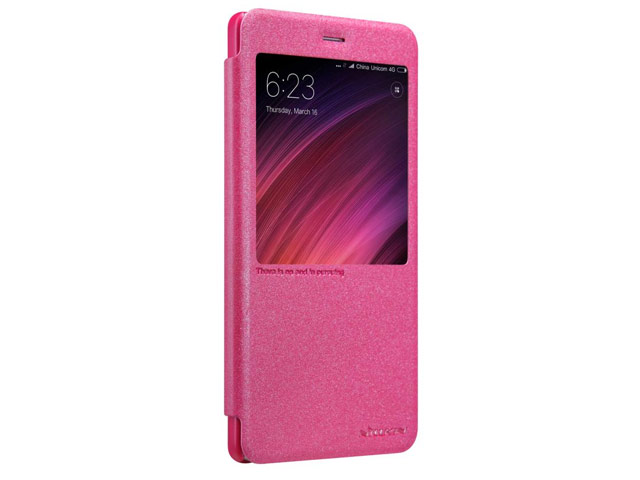 Чехол Nillkin Sparkle Leather Case для Xiaomi Redmi Note 4X (розовый, винилискожа)