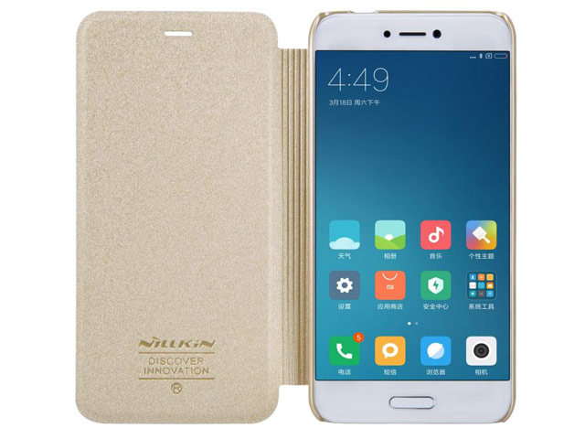 Чехол Nillkin Sparkle Leather Case для Xiaomi Mi 5c (золотистый, винилискожа)