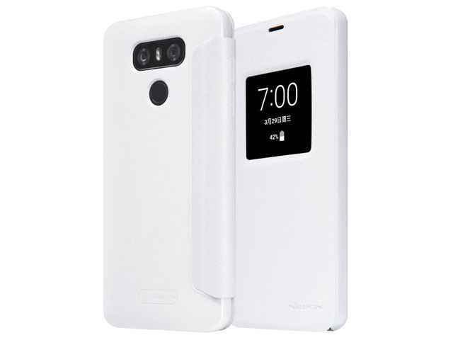 Чехол Nillkin Sparkle Leather Case для LG G6 (белый, винилискожа)