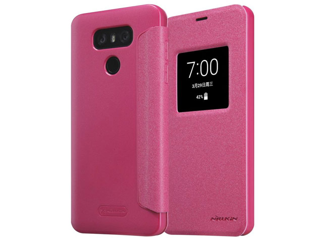 Чехол Nillkin Sparkle Leather Case для LG G6 (розовый, винилискожа)