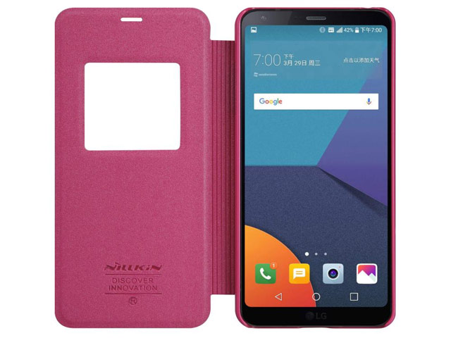 Чехол Nillkin Sparkle Leather Case для LG G6 (розовый, винилискожа)