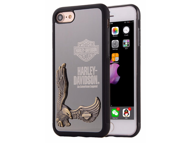 Чехол Harley Davidson An American Legend для Apple iPhone 7 (черный, металлический)