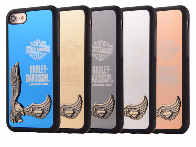 Чехол Harley Davidson An American Legend для Apple iPhone 7 (бронзовый, металлический)