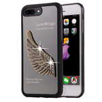 Чехол Harley Davidson Love Wings для Apple iPhone 7 plus (черный, металлический)