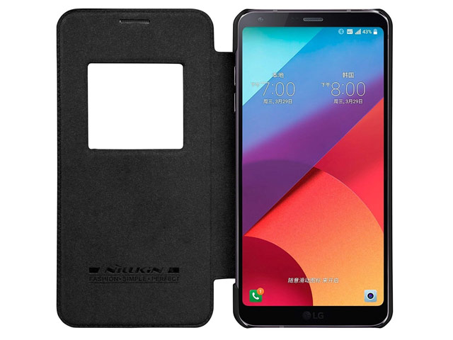Чехол Nillkin Qin leather case для LG G6 (черный, кожаный)