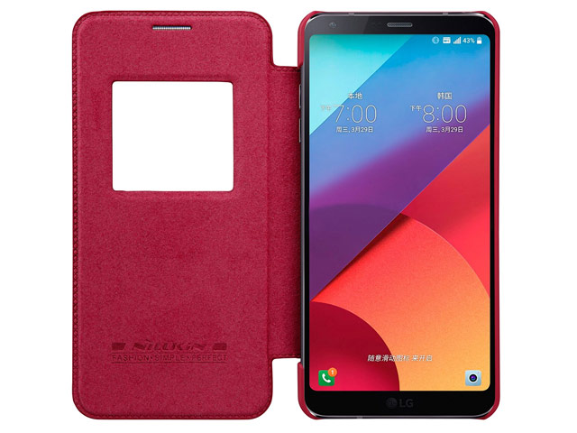 Чехол Nillkin Qin leather case для LG G6 (красный, кожаный)