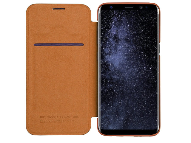 Чехол Nillkin Qin leather case для Samsung Galaxy S8 (коричневый, кожаный)