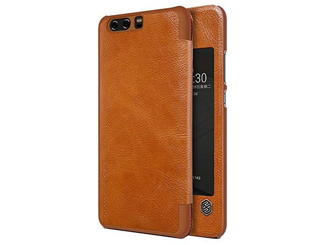 Чехол Nillkin Qin leather case для Huawei P10 (коричневый, кожаный)