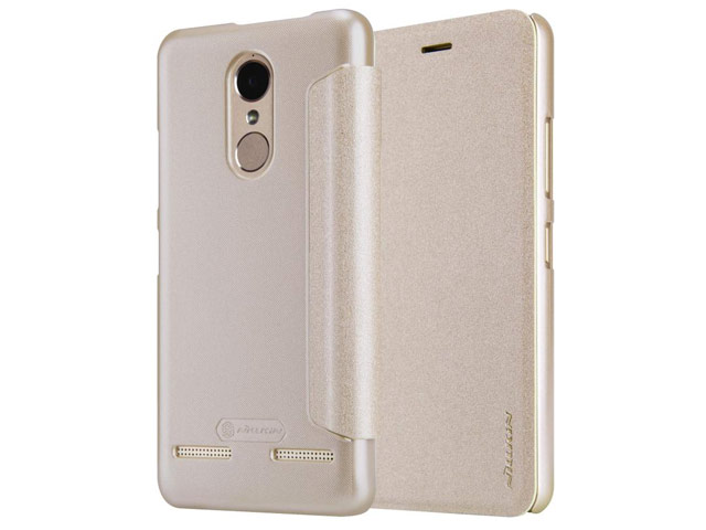 Чехол Nillkin Sparkle Leather Case для Lenovo K6 Power (золотистый, винилискожа)