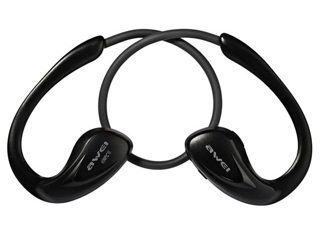 Беспроводные наушники Awei Wireless Sports Stereo Headset A885BL (черные, пульт/микрофон, NFC)