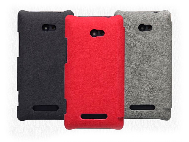 Чехол Nillkin Tree-texture Leather Case для HTC Windows Phone 8X (черный, кожанный)