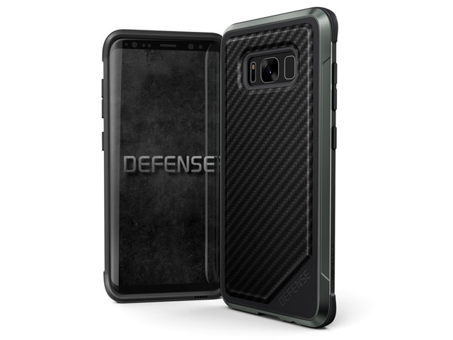 Чехол X-doria Defense Lux для Samsung Galaxy S8 (Black Carbon, маталлический)