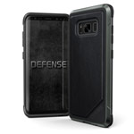 Чехол X-doria Defense Lux для Samsung Galaxy S8 plus (Black Leather, маталлический)