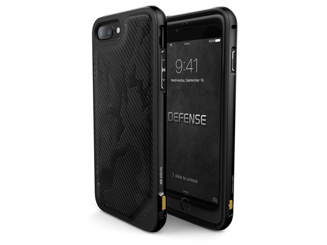 Чехол X-doria Defense Lux для Apple iPhone 7 plus (Black Desert Camo, маталлический)