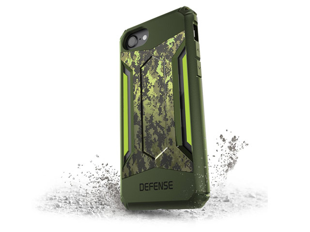 Чехол X-doria Defense Gear для Apple iPhone 7 (Green Digital Camo, маталлический)