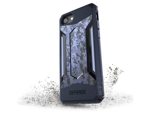 Чехол X-doria Defense Gear для Apple iPhone 7 (Blue Digital Camo, маталлический)