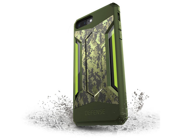 Чехол X-doria Defense Gear для Apple iPhone 7 plus (Green Digital Camo, маталлический)