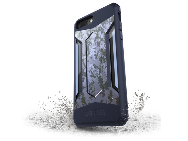 Чехол X-doria Defense Gear для Apple iPhone 7 plus (Blue Digital Camo, маталлический)