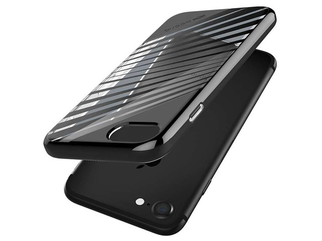 Чехол X-doria Revel Lux Case для Apple iPhone 7 (Black Rays, пластиковый)