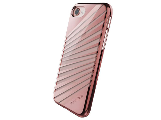 Чехол X-doria Revel Lux Case для Apple iPhone 7 (Rose Gold Rays, пластиковый)