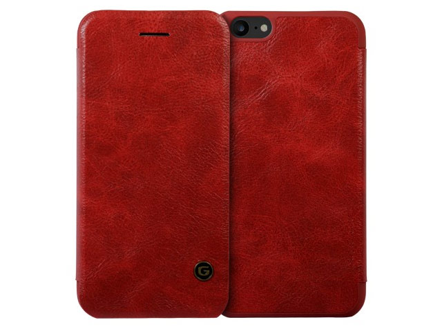 Чехол G-Case Business Series для Apple iPhone 7 (красный, кожаный)
