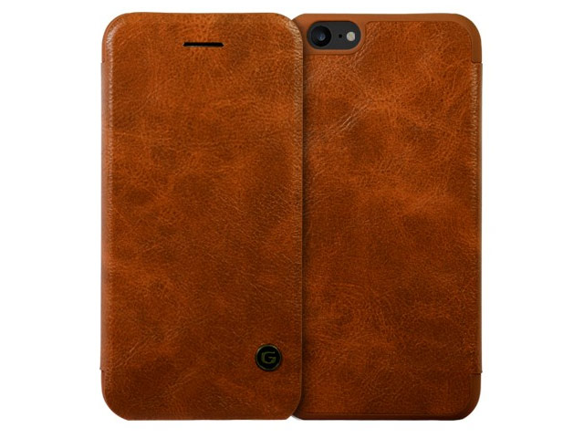 Чехол G-Case Business Series для Apple iPhone 7 (коричневый, кожаный)