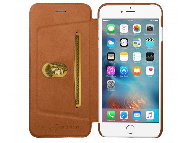 Чехол G-Case Business Series для Apple iPhone 7 (коричневый, кожаный)