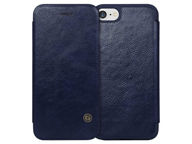 Чехол G-Case Business Series для Apple iPhone 7 (синий, кожаный)