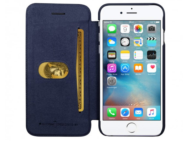 Чехол G-Case Business Series для Apple iPhone 7 (синий, кожаный)