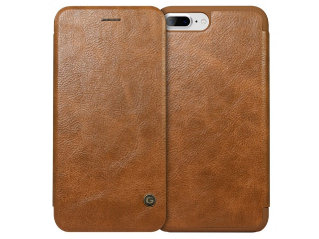 Чехол G-Case Business Series для Apple iPhone 7 plus (коричневый, кожаный)