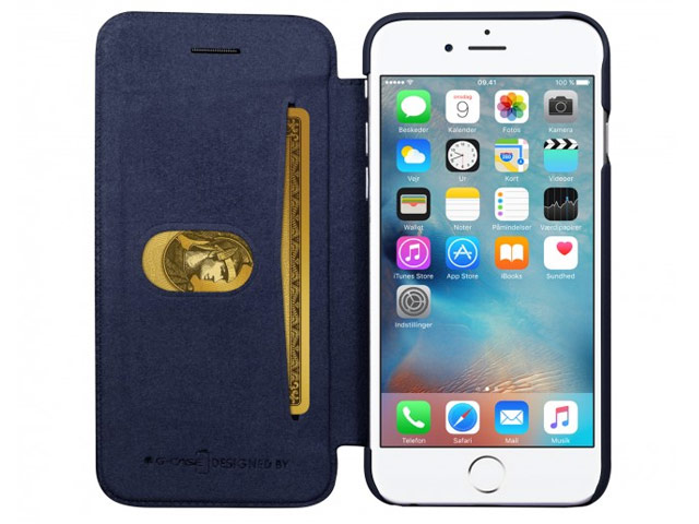 Чехол G-Case Business Series для Apple iPhone 7 plus (синий, кожаный)
