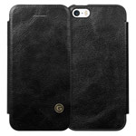 Чехол G-Case Business Series для Apple iPhone SE (черный, кожаный)